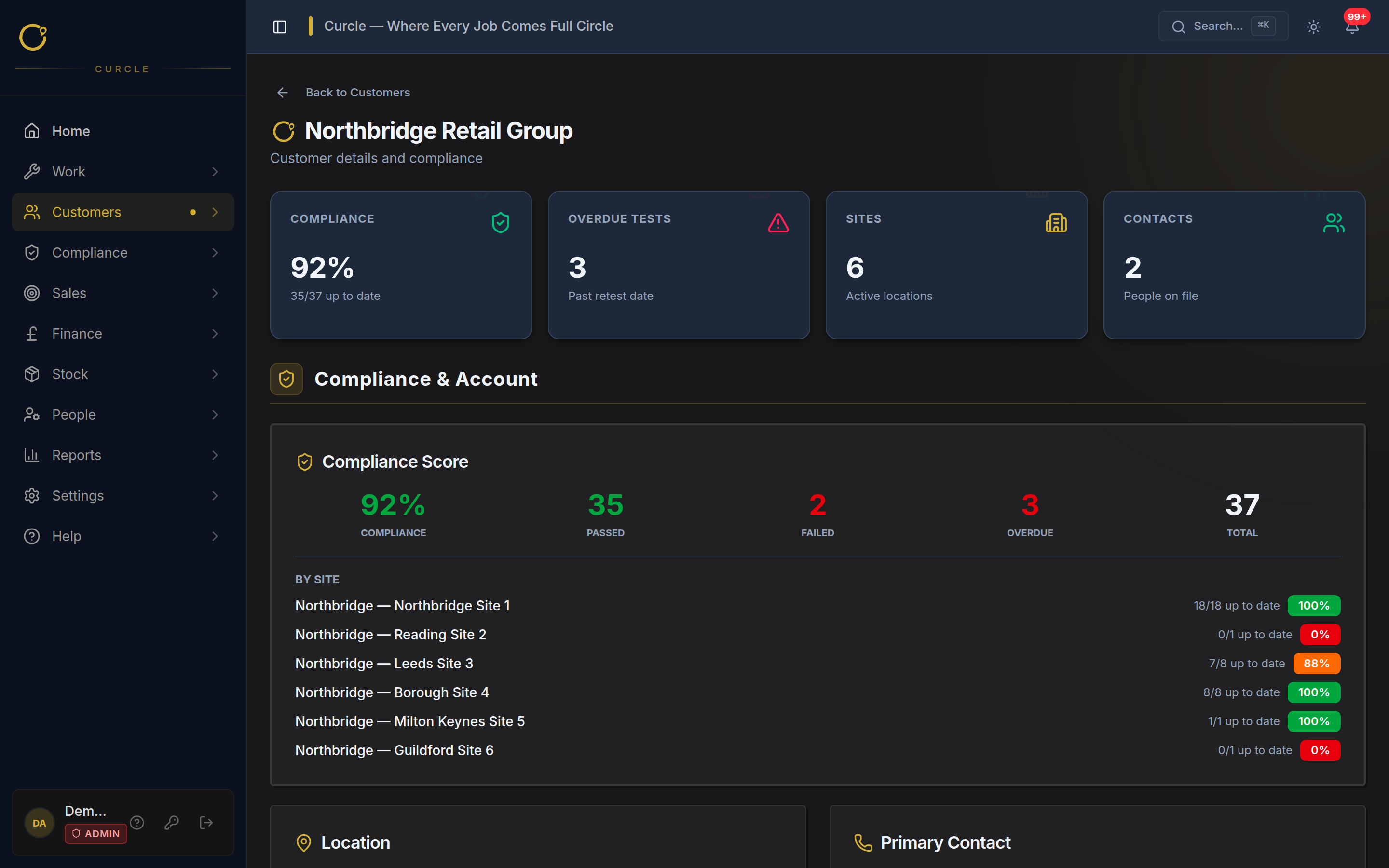 Customer Intelligence screenshot