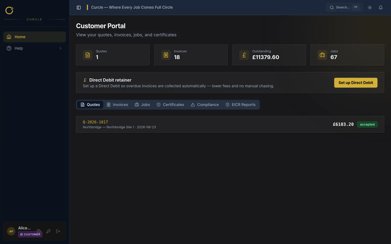 Customer portal